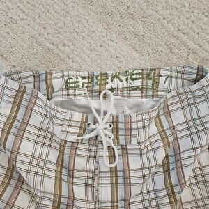 Ezekiel Men's Plaid Swim Shorts - White and Brown